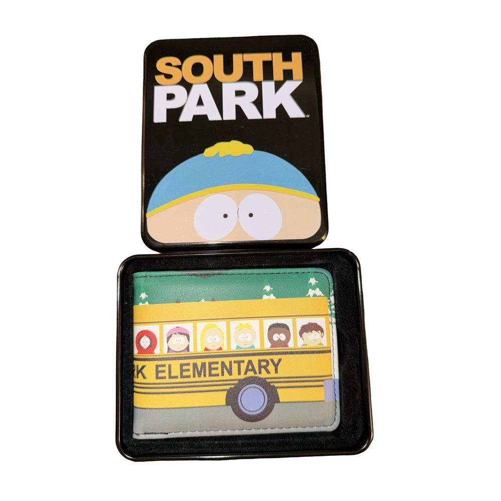 Buckle-Down South Park School Bus Bifold Wallet with Collector Tin Cartman Stan